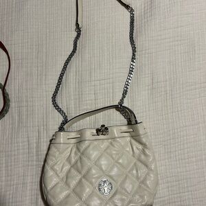 Tory Burch Cream Quilted Shoulder Bag